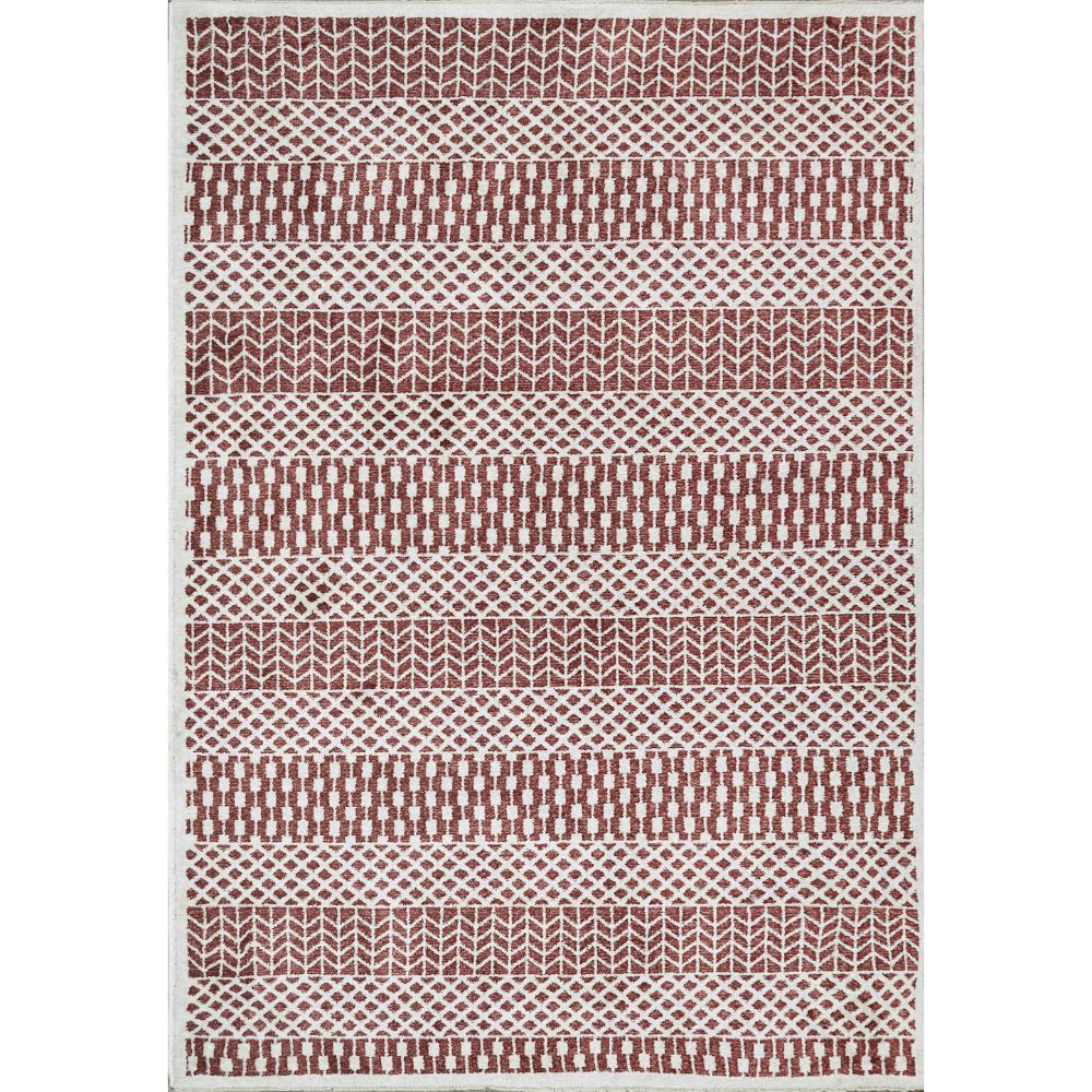 Dynamic Rugs 3303-301 Hera 7.10 Ft. X 10.2 Ft. Rectangle Rug in Brick/Ivory 